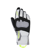 Alpinestars XT-3 Drystar Insulated Gloves, guanti da moto touring, nero, grigio e bianco, con una grande placca protettiva per le nocche grigia, logo Astars e asola giallo neon, struttura in tessuto impermeabile con polsino di media lunghezza