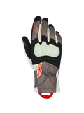 Alpinestars XT-3 Drystar® Insulated Gloves, guanti da moto touring, marrone scuro, sabbia e nero con accenti arancioni, protezione nocche a vista, polsino di media lunghezza, struttura in tessuto resistente e asola rossa per la calzata
