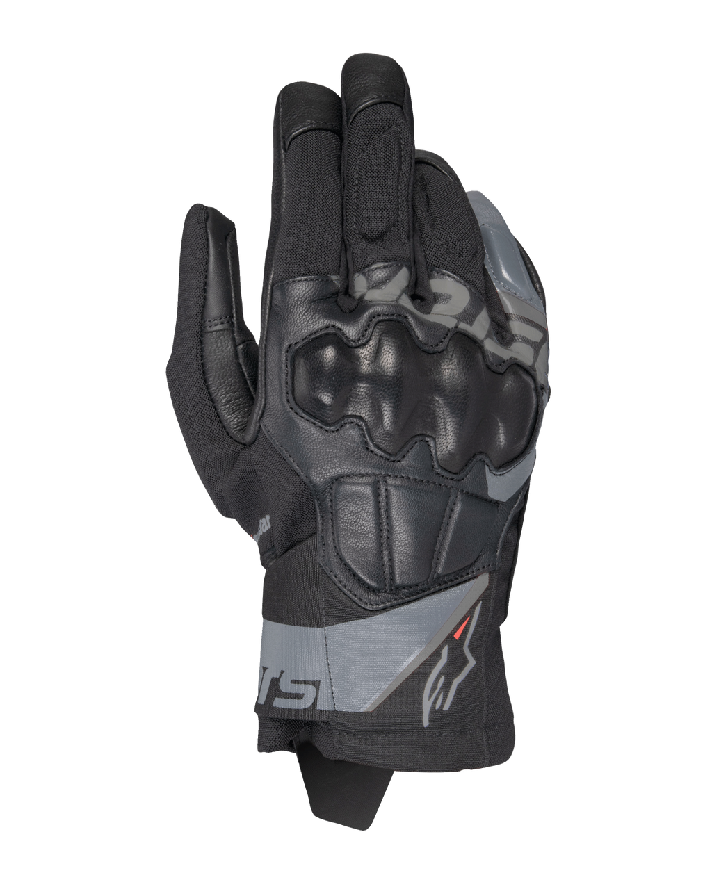 Alpinestars Corozal V3 Drystar® Gloves, guanti da moto adventure, nero con accenti grigi, protezione rigida per le nocche, costruzione in misto tessuto e pelle, tecnologia impermeabile Drystar®