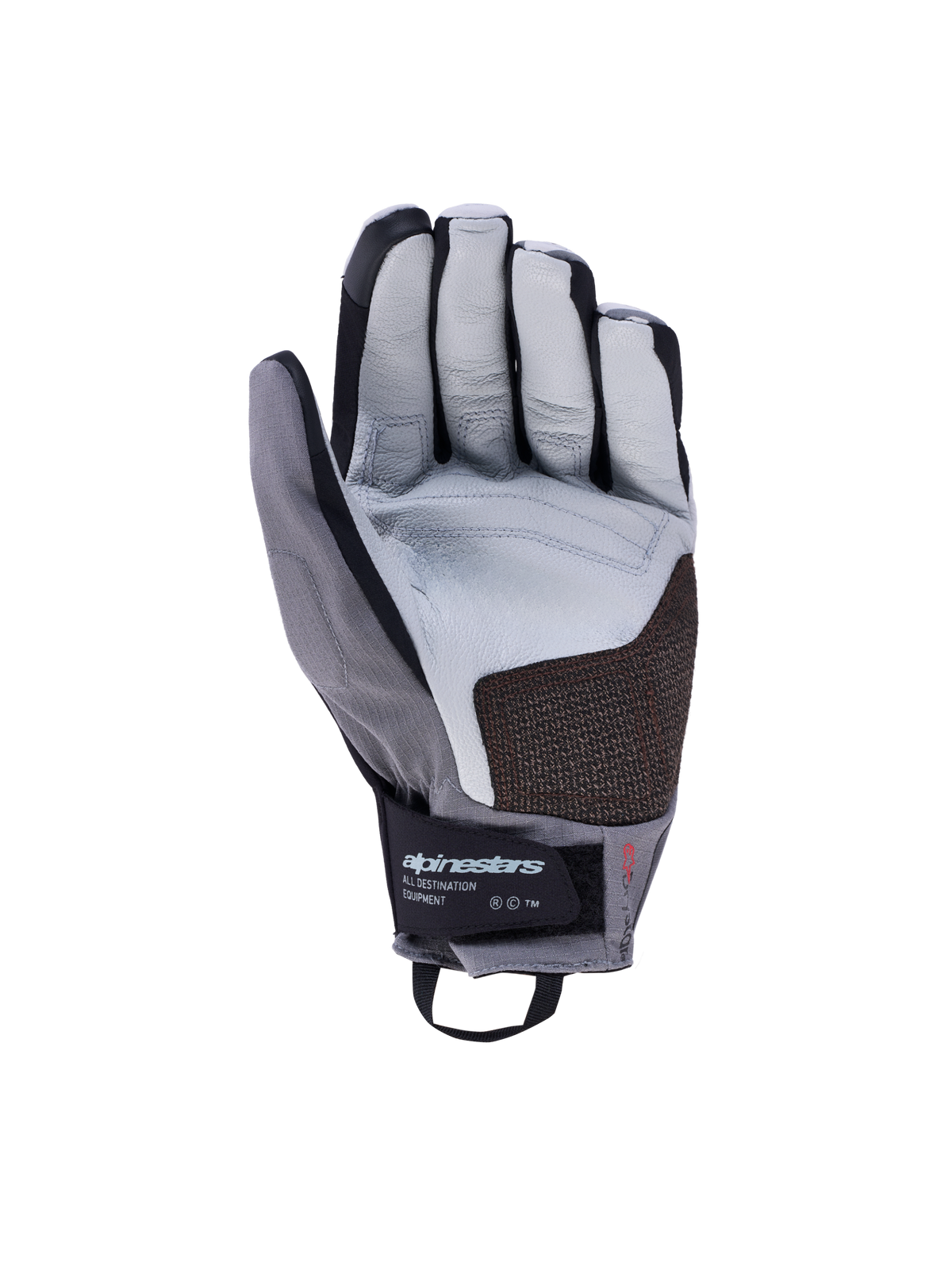 Alpinestars Harok Pro Drystar Guanti, guanti da moto adventure, grigio ghiaccio e grigio scuro, membrana impermeabile Drystar e palmo in pelle di capra