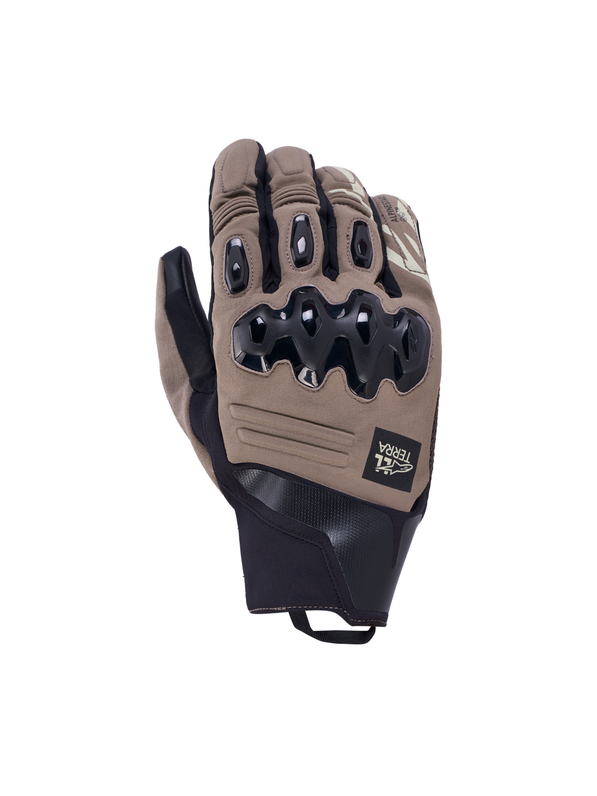 Alpinestars Harok Pro Drystar Guanti, guanti da moto all-terra adventure, marrone e nero, impermeabili con protezione nocche e certificati CE