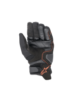 Alpinestars Guanti Smx-1 Drystar®, guanti da moto impermeabili da uomo, nero e rosso fluo, palmo in pelle rinforzato con zone di atterraggio imbottite, certificati CE, ideali per road racing