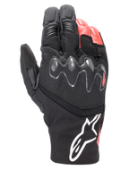 Alpinestars Hyde XT Drystar® XF, guanti da moto adventure touring, nero e rosso acceso, con protezione nocche viscoelastica estesa, costruzione in tessuto impermeabile e pelle e logo Alpinestars bianco sul polso