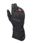 Guanti Alpinestars Tourer W-7 V2 Drystar, guanti da moto touring invernali, neri con dettagli rossi, con protezione rinforzata sulle nocche, logo Alpinestars sul dorso della mano e polsino lungo regolabile con marchio Drystar