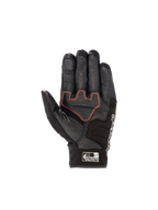 Alpinestars Guanti Honda SMX Z Drystar®, guanti da moto in pelle di capra neri con accenti rosso brillante, palmo rinforzato con cuciture a contrasto, membrana impermeabile Drystar, certificati CE, ideali per touring e uso urbano