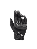 Alpinestars guanti SMX Z Drystar®, guanti da moto road da uomo, neri, in pelle con protezione rigida sulle nocche, impermeabili, polsino corto, logo a stella bianco