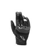 Alpinestars guanti SMX Z Drystar®, guanti da moto road da uomo, neri, in pelle con protezione rigida sulle nocche, impermeabili, polsino corto, logo a stella bianco