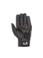 Alpinestars Guanti SMX Z Drystar, guanti da moto sportivi neri, in pelle di capra con cuciture rosse sul palmo, impermeabili.