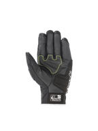 Alpinestars Guanti SMX Z Drystar®, guanti da moto racing impermeabili, nero, palmo in pelle di capra con dettagli fluo