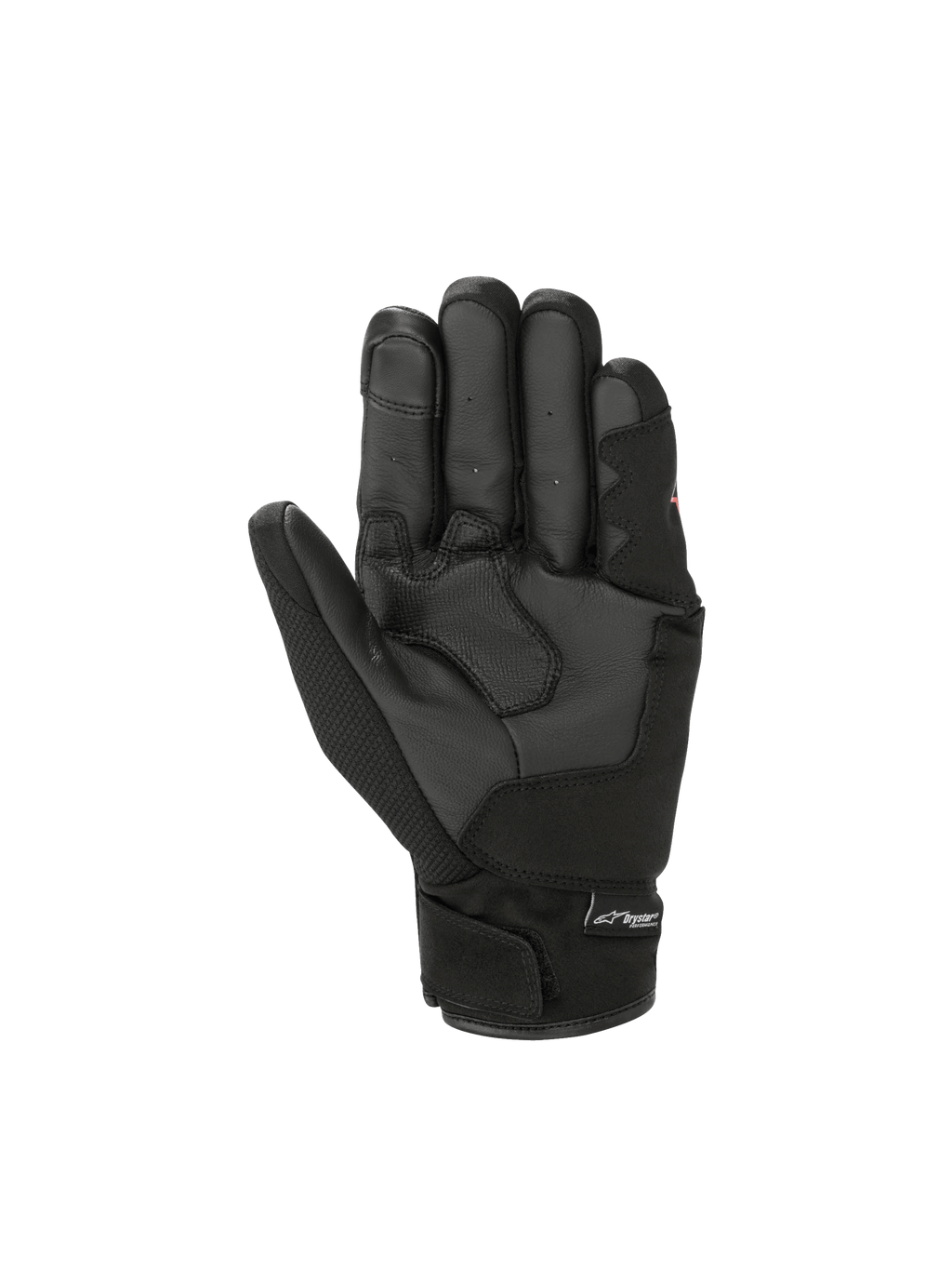 Alpinestars Guanti S-Max Drystar®, guanti da moto sportivi da uomo, nero, impermeabili, palmo in pelle e polsino corto.