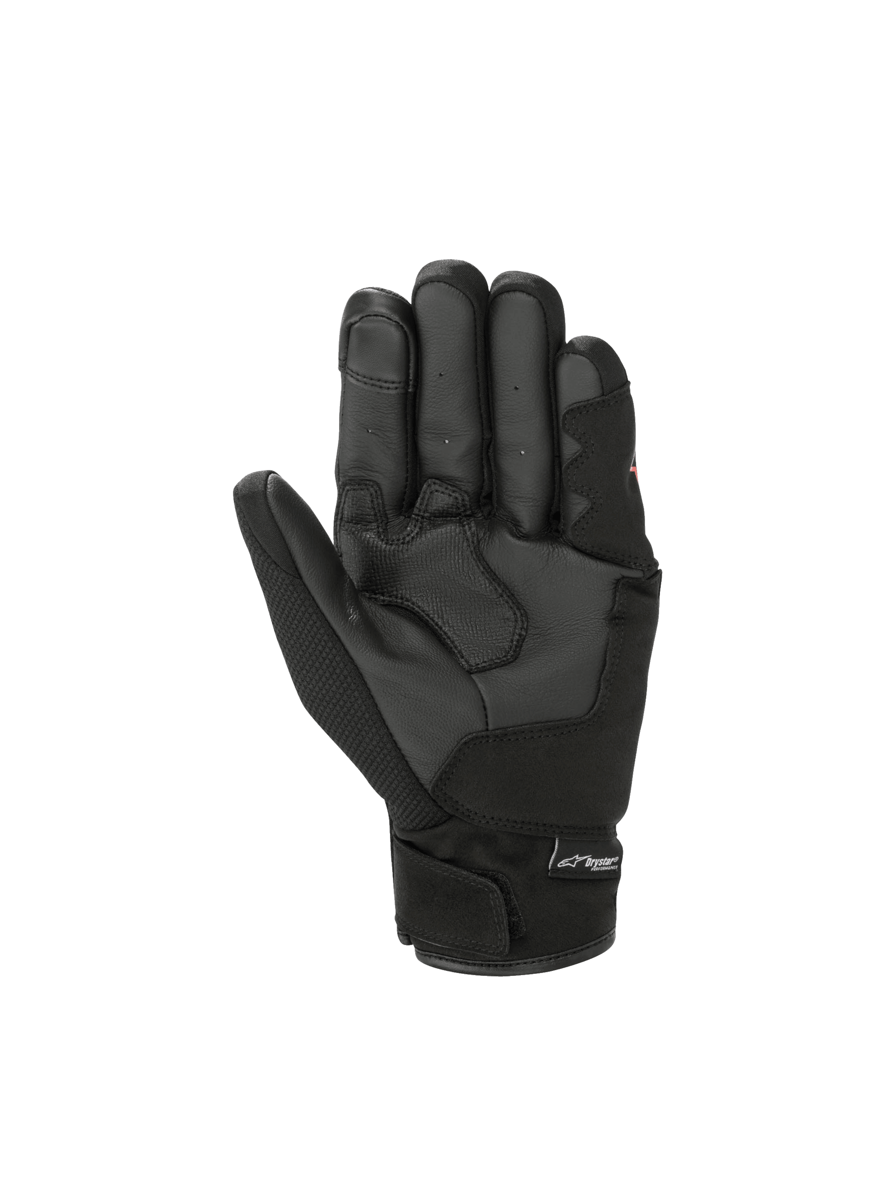 Alpinestars Guanti S-Max Drystar®, guanti da moto sportivi da uomo, nero, impermeabili, palmo in pelle e polsino corto.