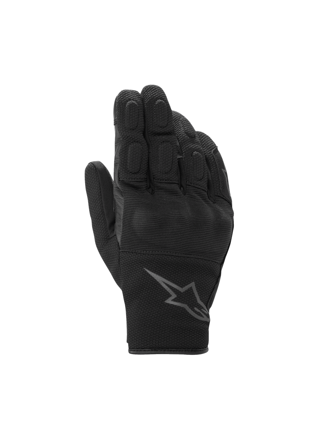 Alpinestars Guanti S-Max Drystar, guanti da moto sportivi corti impermeabili, nero antracite, con protezione nocche.