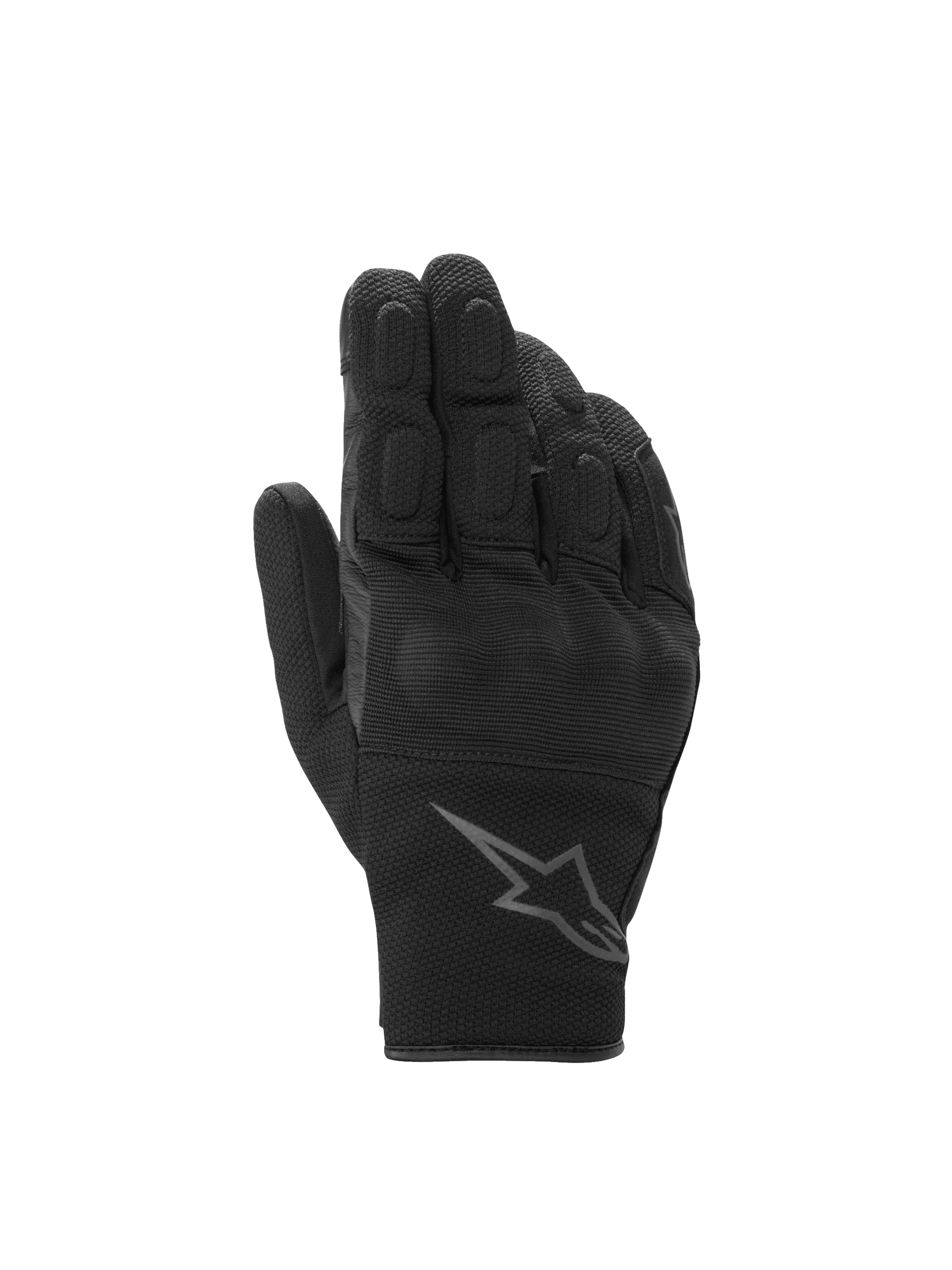 Alpinestars Guanti S-Max Drystar, guanti da moto sportivi corti impermeabili, nero antracite, con protezione nocche.
