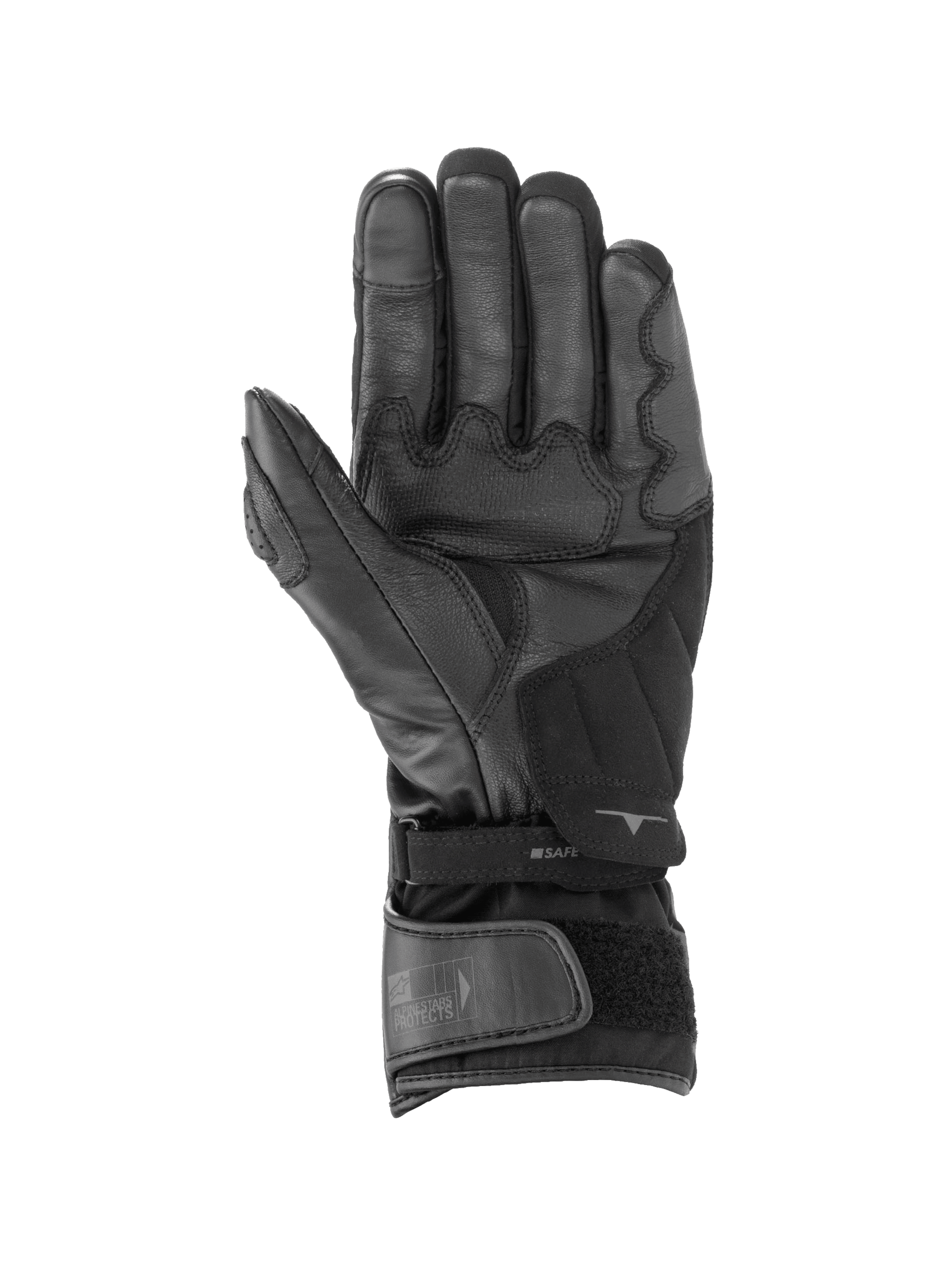 Alpinestars guanti SP-365 Drystar®, guanti da moto racing neri e grigio antracite impermeabili con palmo in pelle