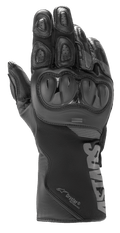 Guanti Alpinestars SP-365 Drystar®, guanti da moto, nero antracite, costruzione in pelle impermeabile e softshell, con protezione rigida per le nocche SP, cuscinetti per le dita ventilati e polsino lungo con marchio Astars