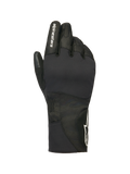 Alpinestars Stella WT-1 Drystar Insulated Gloves, guanti moto invernali da donna, neri, branding Alpinestars bianco sull'indice e logo a stella sul polsino, costruzione in tessuto impermeabile e pelle scamosciata per il pendolarismo in climi freddi