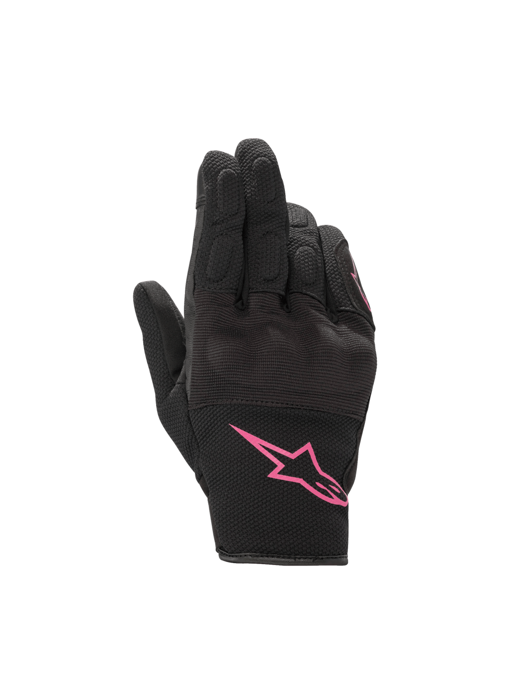 Alpinestars Stella S-Max Drystar, guanti da moto donna neri e fucsia, impermeabili con protezione nocche e dita touchscreen.