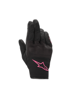 Alpinestars Stella S-Max Drystar, guanti da moto donna neri e fucsia, impermeabili con protezione nocche e dita touchscreen.