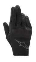 Alpinestars S-Max, guanti da moto da donna, nero antracite, design a polsino corto in pelle e mesh elasticizzato, con protezione rigida per le nocche e logo Alpinestars grigio sul polso, abbigliamento protettivo impermeabile per uso stradale