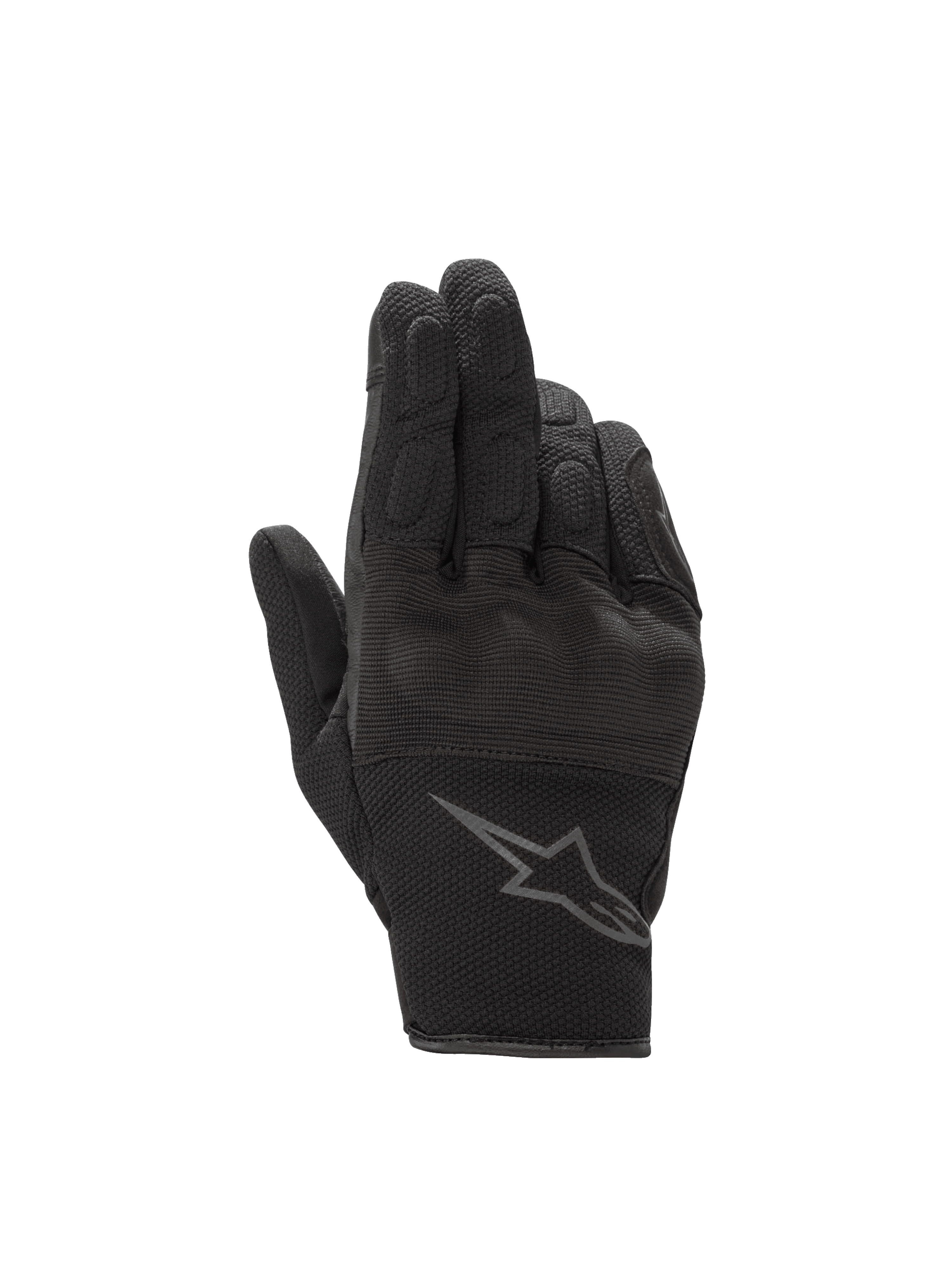 Alpinestars Guanti Stella S-Max Drystar, guanti da moto urban da donna, nero antracite, in pelle e rete elasticizzata, impermeabili con tecnologia Drystar e protezione nocche rigida.