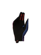 Alpinestars Guanti Radar Ragazzo, guanti da moto per motocross, nero, rosso e blu, palmo in pelle scamosciata sintetica con scritta One Goal One Vision, ideale per giovani piloti off-road.