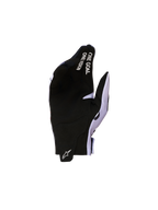Alpinestars Guanti Radar Ragazzo, guanti da motocross, nero e grigio cenere, palmo in pelle scamosciata sintetica con scritta One Goal One Vision sulle dita.