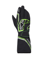 Alpinestars Tempest V3 Waterproof Gloves, guanti da karting, nero con accenti verde fluo e argento, design con polsino lungo, con logo Alpinestars, robusta costruzione in tessuto per gare in condizioni di bagnato