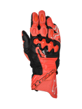 Alpinestars guanti in pelle GP Plus R V3, guanti da moto racing da uomo, rossi e neri, in pelle con protezione nocche in TPU e tecnologia DFS, certificati CE