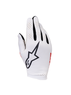 Alpinestars Sim Gloves Graphic 1, guanti per SIM racing, Silver Ice con dettagli neri e rossi, logo a stella nero sul dorso, pannelli traforati sulle dita per la ventilazione, design in tessuto leggero per la precisione nel gaming