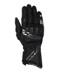 Guanti Alpinestars SP-3, guanti da moto racing a polsino lungo, nero con accenti bianchi e grigi, protezione nocche rivestita in PU, costruzione in pelle testurizzata con dettagli traforati, cinturino da polso regolabile