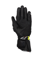 Alpinestars guanti SP-3, guanti da moto racing da uomo, nero e giallo fluo, in pelle con polsino lungo, certificati CE