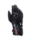 Alpinestars Guanti GP Pro R4, guanti da moto racing da uomo, neri, in pelle con protezione nocche DFS Race e polsino lungo protettivo, certificati CE