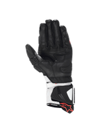 Alpinestars Guanti GP Pro R4, guanti da moto racing da uomo, nero e bianco, palmo in pelle di canguro per massima sensibilità, polsino DFS Race e protezioni nocche, certificati CE
