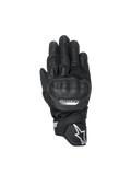Alpinestars guanti SP-5, guanti da moto racing da uomo, neri, in pelle perforata con protezione nocche in polimero.