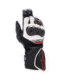 Alpinestars Guanti SP-8 V3 Air, guanti da moto racing da uomo, nero e bianco con inserti rossi e protezione nocche