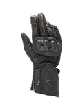 Alpinestars guanti SP-8 HDry®, guanti da moto racing in pelle nera, impermeabili con protezione nocche a doppia densità