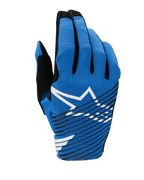 Alpinestars Guanti Radar Pro 2025, guanti da motocross, blu con logo Astar bianco e strisce nere diagonali, design in rete leggera e traspirante per prestazioni off-road