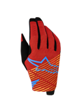 Alpinestars guanti Radar Pro 2027, guanti da motocross rossi e neri con mesh elasticizzata a 4 vie e grafica a stella.