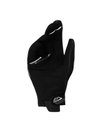 Alpinestars Megawatt V 2 Air Guanti, guanti da enduro per moto in nero e bianco, vista del palmo che mostra la struttura in pelle sintetica e il polsino con chiusura sicura
