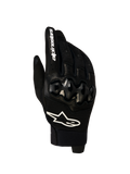 Alpinestars Megawatt V 2 Air Guanti, guanti da motocross ed enduro, nero e bianco, con protezione nocche Dynamic Friction Shield e struttura in mesh 3D traspirante, vista frontale