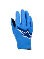 Alpinestars Supertech MX Gloves, guanti da motocross racing, blu Ucla con dettagli blu scuro e bianchi, con grande logo a stella sul dorso, perforazioni laser per la traspirabilità e design ergonomico senza cuciture per il fuoristrada