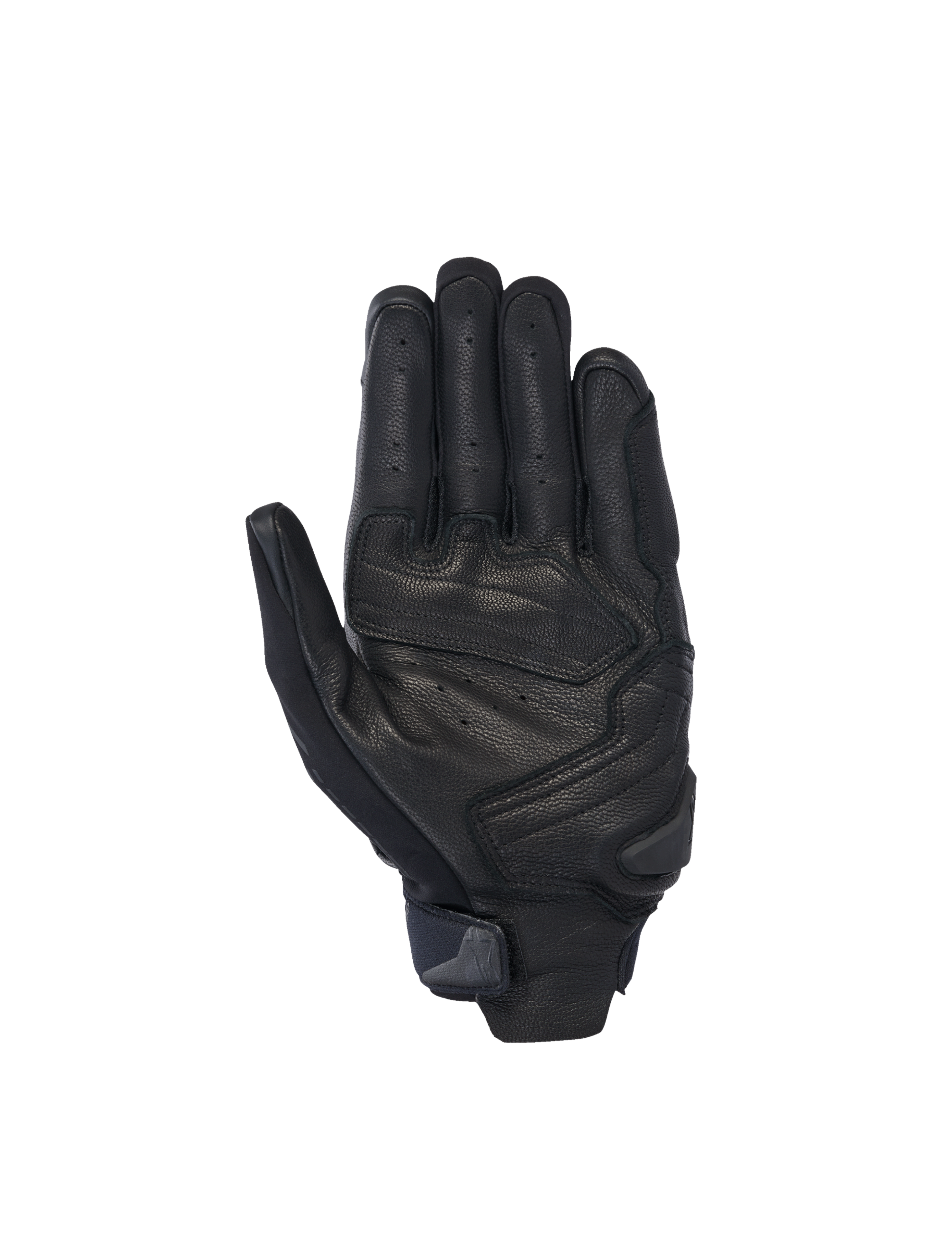 Alpinestars guanti SP X 7, guanti da moto racing da uomo, neri, pelle perforata con slider del palmo rinforzato.
