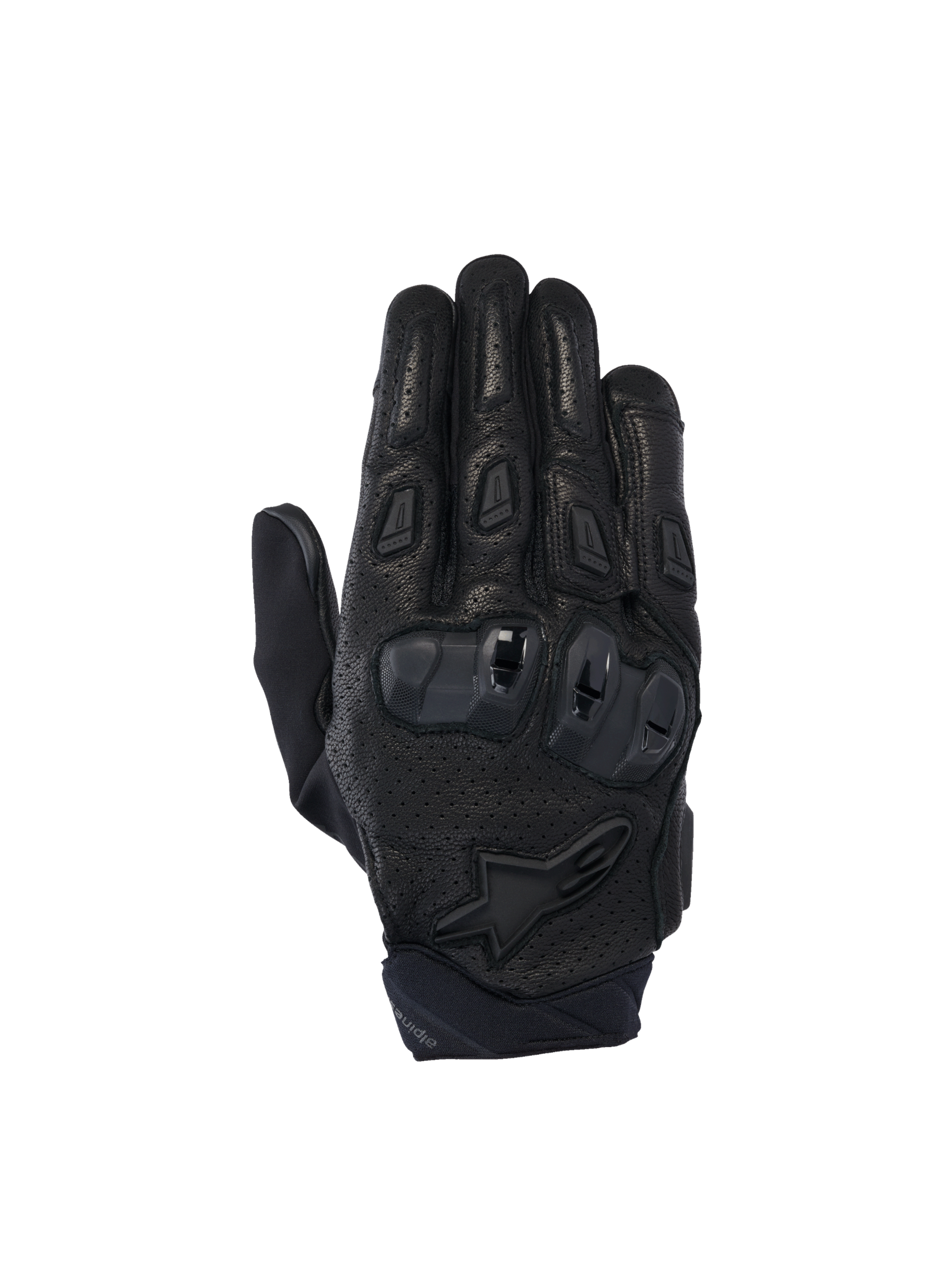 Alpinestars Guanti SP X 7, guanti da moto sportivi da uomo, neri, pelle perforata con protezione nocche in TPU, certificati CE