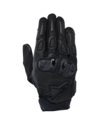 Alpinestars SP X 7 Gloves, guanti da moto stradali a polsino corto, colore nero, pelle traforata per la ventilazione, protezione nocche in TPU a doppia densità, logo Alpinestars sul polso e slider ergonomici sulle dita