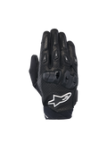 Alpinestars Guanti SP X 7, guanti da moto sportivi da uomo, neri e bianchi, pelle perforata con protezione nocche in TPU, certificati CE