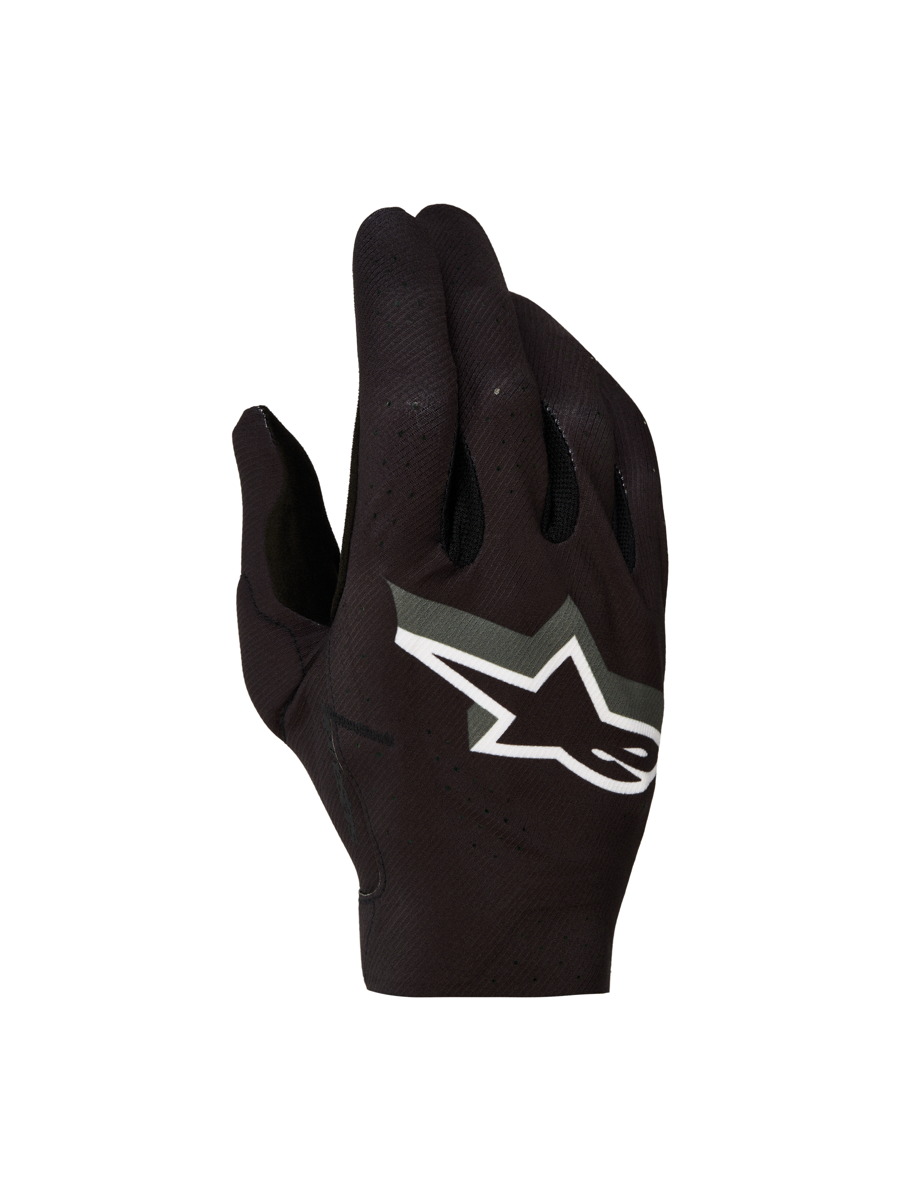 Guanti Alpinestars Supertech MX 2027 da uomo, neri e bianchi, in tessuto traspirante per motocross.