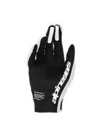 Alpinestars guanti Supertech MX, guanti da motocross neri e bianchi con palmi perforati per un controllo preciso della guida, grip in silicone e design racing leggero.