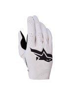Alpinestars Guanti Supertech MX 2027, guanti da motocross viola e neri con perforazioni laser e dorso senza cuciture.