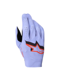 Alpinestars guanti Supertech MX 2027, guanti da motocross da uomo, viola chiaro e nero, in tessuto elasticizzato traforato, logo Astars rosso e nero, design racing leggero