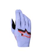 Alpinestars guanti Supertech MX 2027, guanti da motocross da uomo, viola chiaro e nero, in tessuto elasticizzato traforato, logo Astars rosso e nero, design racing leggero